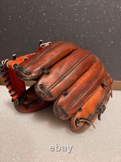 Used Mizuno pro Baseball glove 11.5 infield Brown HAGA japan custom order