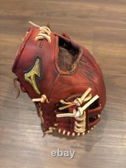 Used Mizuno pro Baseball glove 11.5 infield Red Flagship shop limited Japan