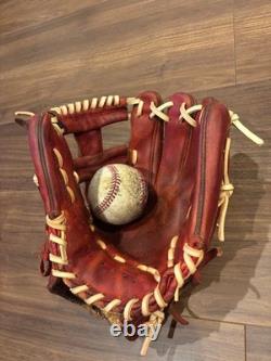 Used Mizuno pro Baseball glove 11.5 infield Red Flagship shop limited Japan