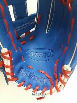 Wilson A1500 Baseball Glove Mitt WTA1518KR1786C Blue Infielders RHT 11.5