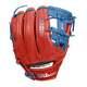 Wilson A2000 1786 11.5 Infield Baseball Glove Red/skyblue Right Hand Throwe