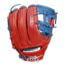 Wilson A2000 1786 11.5 Infield Baseball Glove Red/SkyBlue Right Hand Throwe