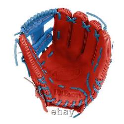 Wilson A2000 1786 11.5 Infield Baseball Glove Red/SkyBlue Right Hand Throwe