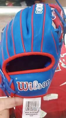 Wilson A2000 1786 11.5 Infield Baseball Glove Royal/Red Right Hand Thrower