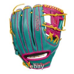 Wilson A2000 1786 11.5 Infield Baseball Glove Teal/Flaming/Yellow RightHand