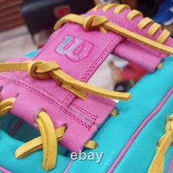 Wilson A2000 1786 11.5 Infield Baseball Glove Teal/Flaming/Yellow RightHand