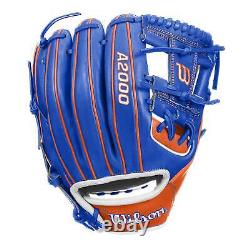 Wilson A2000 1786 11.5 NY QUEENS EDITION Royal/Orange Right Hand Thrower