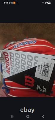Wilson A2000 1786 PRO STOCK 11.5 Infield Baseball Glove RED WHITE BLUE