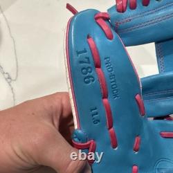 Wilson A2000 1786 Pro Stock 11.5 White Blue Pink Leather Infield Baseball Glove