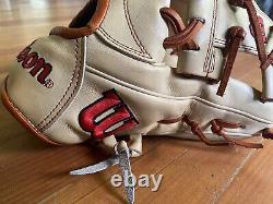 Wilson A2000 1787 Pro Stock Rht Tan Baseball Glove 11.75 Excellent Shape