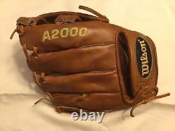 Wilson A2000 A2014 ProStock Baseball Infielder Training Glove-Leather R/H Throw