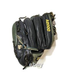 Wilson A2000 Baseball Glove Black Green Leather Pro Stock 1787 11.75 RHT Infield