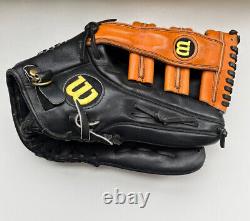 Wilson A2000 Black Brown Leather Baseball Glove Pro Stock 1798 Right Handed 12.5