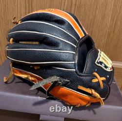 Wilson BEAR Custom Order Infield Glove 1723 Black/Orange Pro Stock Leather Japan