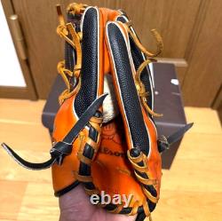 Wilson BEAR Custom Order Infield Glove 1723 Black/Orange Pro Stock Leather Japan