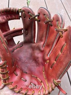 Wilson Pro Hardball Glove Red Leather Infield All Round Position Good Shape