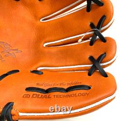 Wilson Staff DUAL 86PF 11.5 Infielder RHT Glove Orange Pro Stock Leather JAPAN