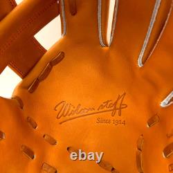 Wilson Staff DUAL Infielder 11.5 RHT OrangeTan Pro Stock Leather Baseball Japan