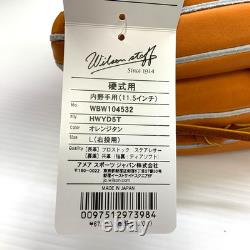 Wilson Staff DUAL Infielder 11.5 RHT OrangeTan Pro Stock Leather Baseball Japan