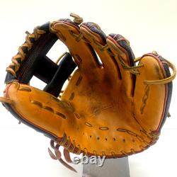 Wilson Staff DUAL Infielder 11.5 RHT Pro Stock Leather Orange Baseball Glove