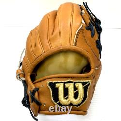 Wilson Staff DUAL Infielder Baseball Glove 11.75 RHT Pro Stock Leather Tan JAPAN