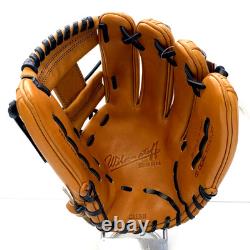 Wilson Staff DUAL Infielder Baseball Glove 11.75 RHT Pro Stock Leather Tan JAPAN