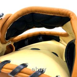 Wilson Staff DUAL Infielder Baseball Glove 11.75 RHT Pro Stock Leather Tan JAPAN