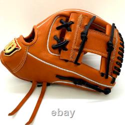 Wilson Staff DUAL Infielder Glove 11.75 RHT Orange Japan Made Pro Stock Leather