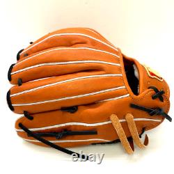 Wilson Staff DUAL Infielder Glove 11.75 RHT Orange Japan Made Pro Stock Leather