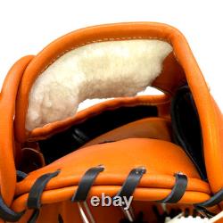 Wilson Staff DUAL Infielder Glove 11.75 RHT Orange Japan Made Pro Stock Leather