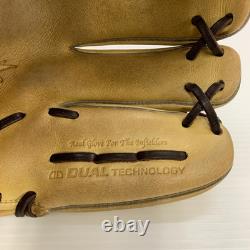 Wilson Staff DUAL Infielder Glove HWX86H 11.5 Camel Pro Stock Leather Used JAPAN