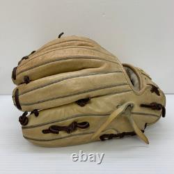 Wilson Staff DUAL Infielder Glove HWX86H 11.5 Camel Pro Stock Leather Used JAPAN
