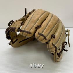 Wilson Staff DUAL Infielder Glove HWX86H 11.5 Camel Pro Stock Leather Used JAPAN