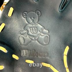 Wilson Staff DUAL TEDDY BEAR LOGO ProStock Infield Baseball Glove RHT 11.5 JAPAN
