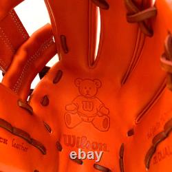 Wilson Staff DUAL TEDDY BEAR LOGO ProStock Infield Baseball Glove RHT JAPAN 87