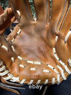 Wilson Staff Dual Hard Infield Glove Orange Tan Camel String Used