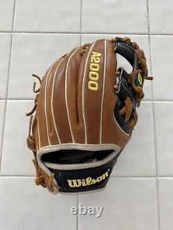 Wilson a2000 11.25 baseball glove RHT 1788 Pro Stock Black Tan T Web A2K Infield