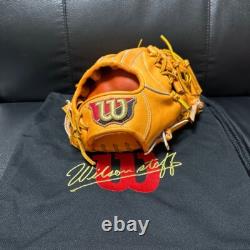 Wilson staff 11.5 infield Right Orange pro stock leather made in japan