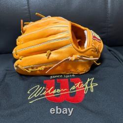 Wilson staff 11.5 infield Right Orange pro stock leather made in japan