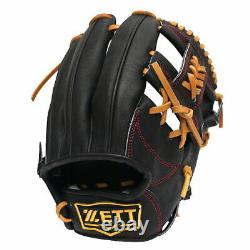 ZETT Pro Elite 11.75 inch Black Baseball Softball Infielder Glove