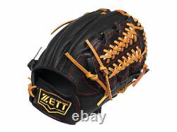 ZETT Pro Elite 12 inch Black Baseball Softball Infielder Glove