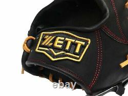ZETT Pro Elite 12 inch Black Baseball Softball Infielder Glove