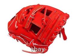 ZETT Pro Japan Steerhide 11.5 inch Infielder Glove Red