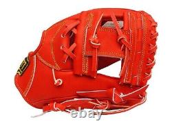 ZETT Pro Japan Steerhide 11.5 inch Infielder Glove Red