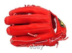 ZETT Pro Japan Steerhide 11.5 inch Infielder Glove Red