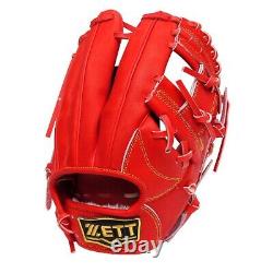 ZETT Pro Japan Steerhide 11.5 inch Infielder Glove Red