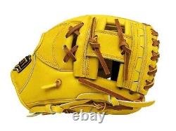 ZETT Pro Japan Steerhide 11.5 inch Infielder Glove Yellow