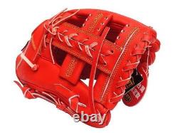 ZETT Pro Japan Steerhide 11.75 inch Infielder Glove Red