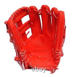 ZETT Pro Japan Steerhide 11.75 inch Infielder Glove Red