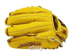 ZETT Pro Japan Steerhide 11.75 inch Infielder Glove Yellow